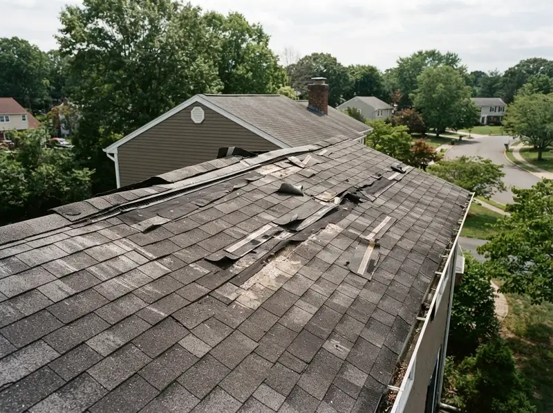 Roof shingle repair inspection in Holmdel Roof shingle repair inspection in Holmdel