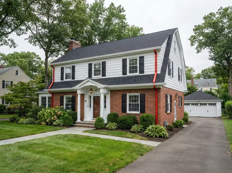 Seamless gutter installation on New Jersey home Seamless gutter installation on New Jersey home