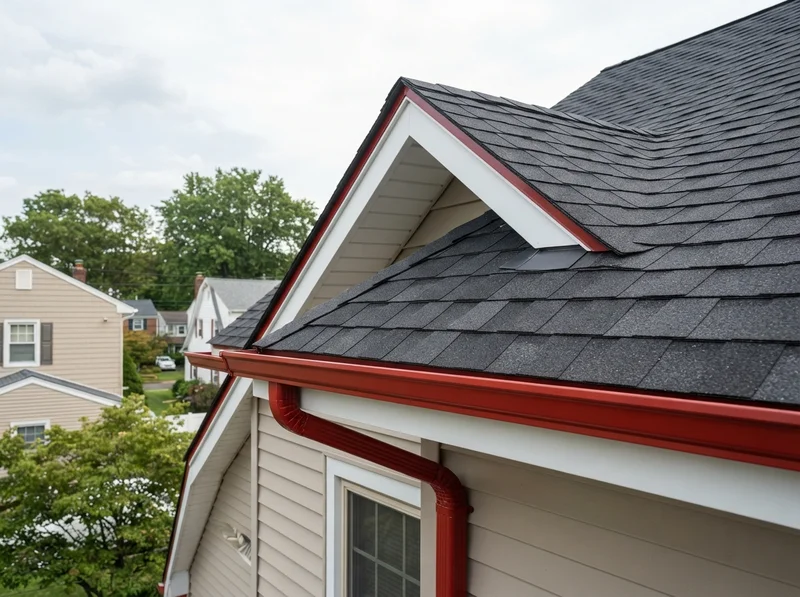 Seamless gutters integrated with roofing Seamless gutters integrated with roofing