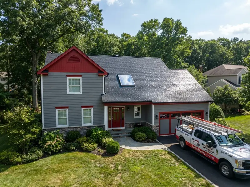 New shingle roof with skylight in Holmdel New shingle roof with skylight in Holmdel